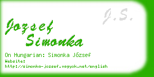 jozsef simonka business card